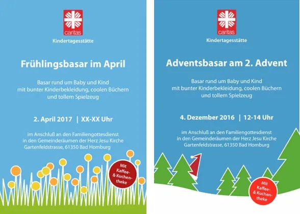 Flyer für einen Flomarkt im Kindergarten